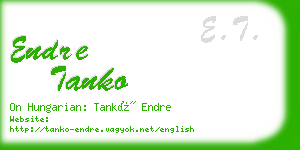 endre tanko business card